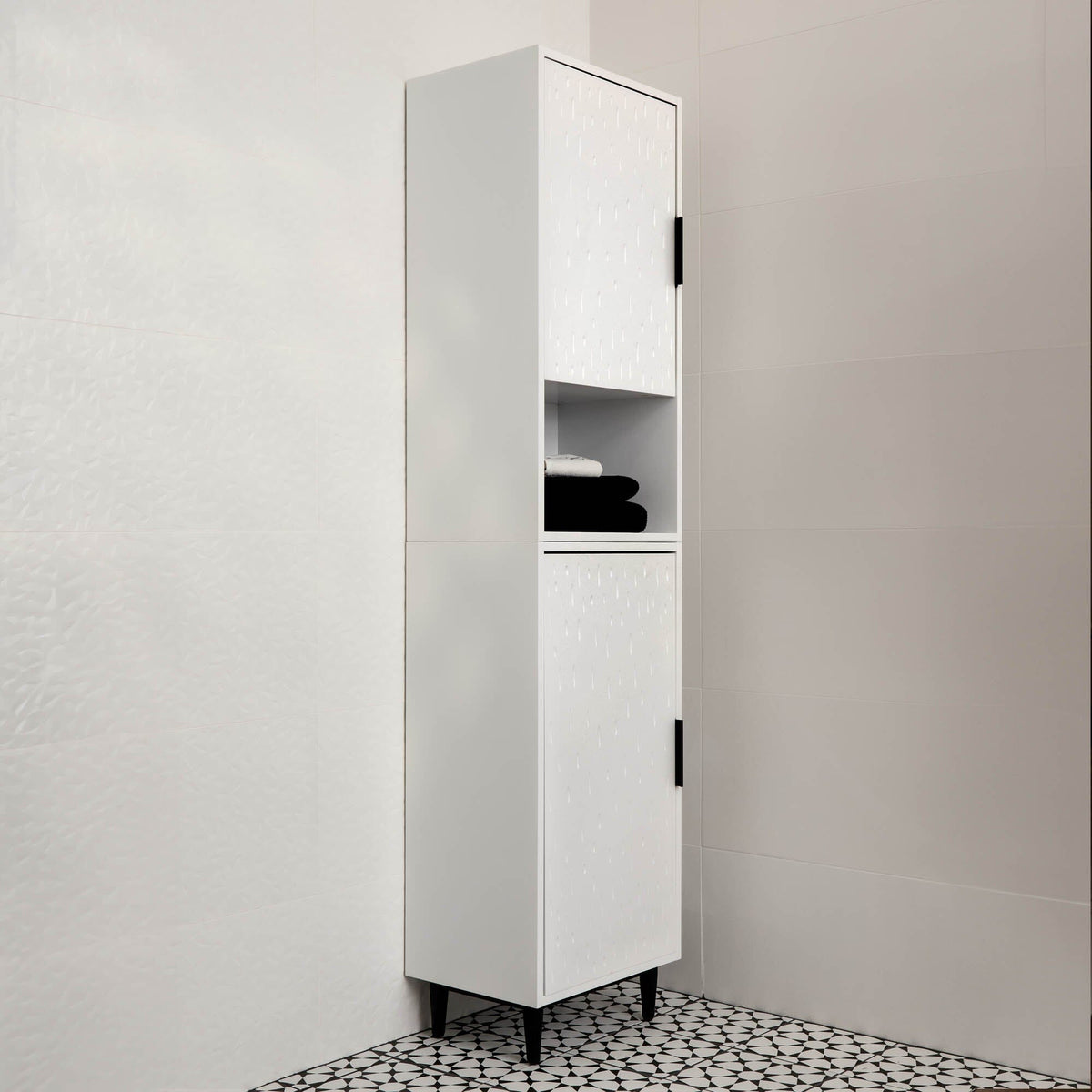 Reva Tallboy Cabinet - Snow White