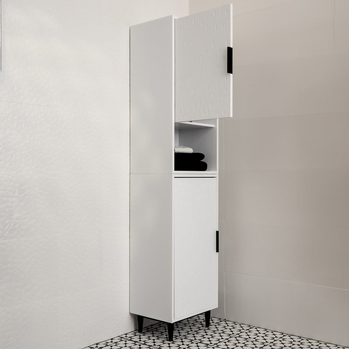 Reva Tallboy Cabinet - Snow White