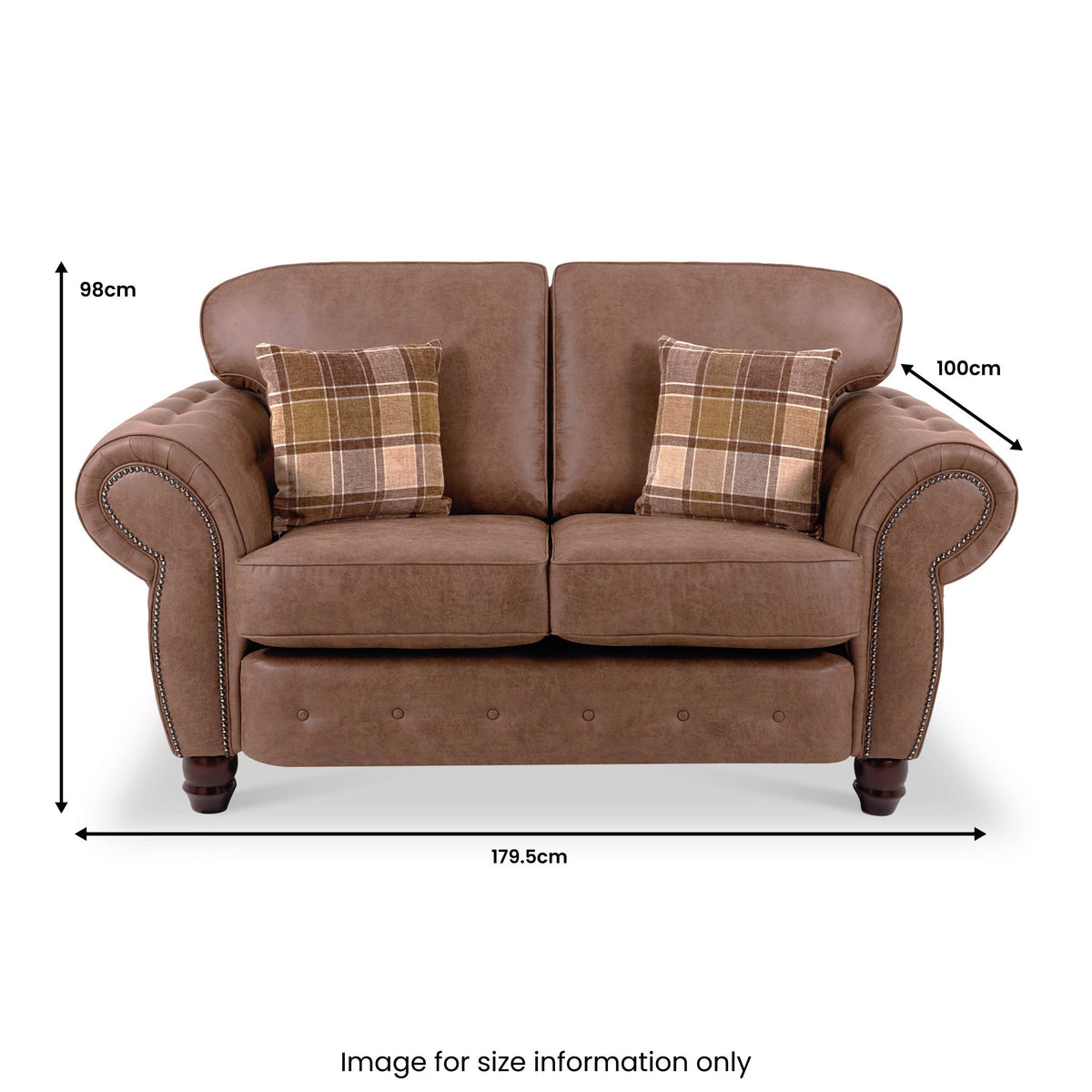 Ashford Faux Leather 2 Seater Sofa