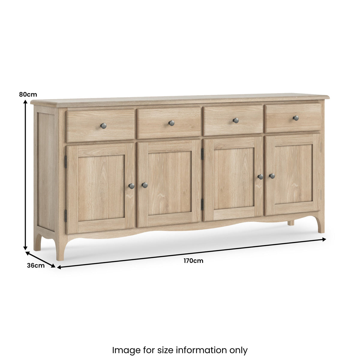 Celine Washed Oak Extra Large Sideboard