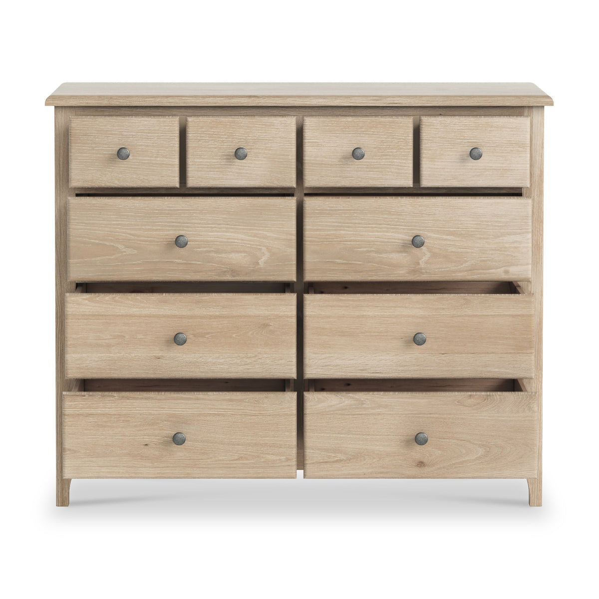Celine Washed Oak 4 Over 6 Drawer Chest