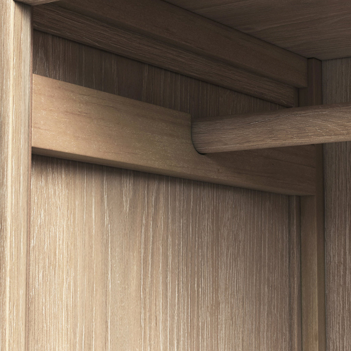 Celine Washed Oak 4 Door Wardrobe
