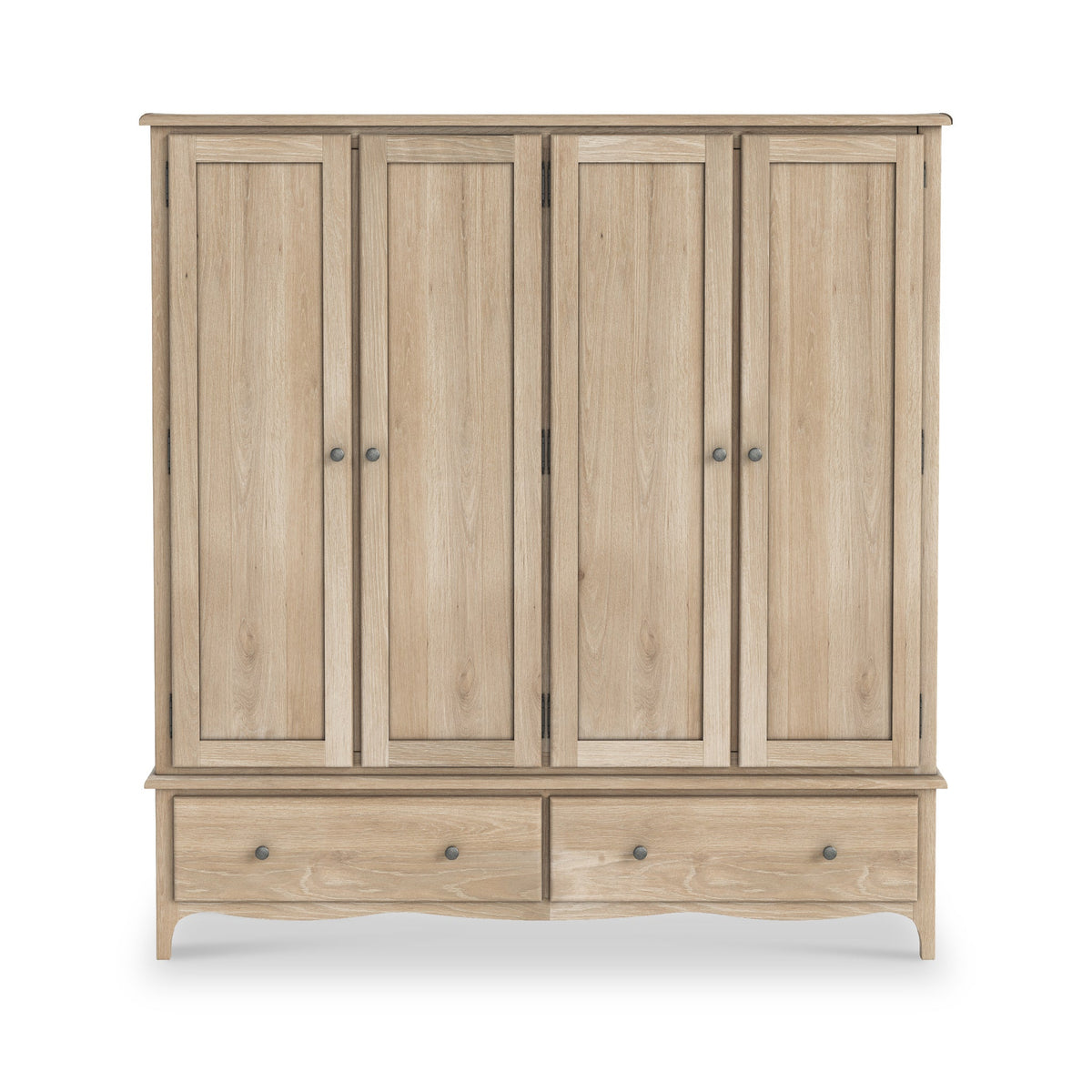Celine Washed Oak 4 Door Wardrobe