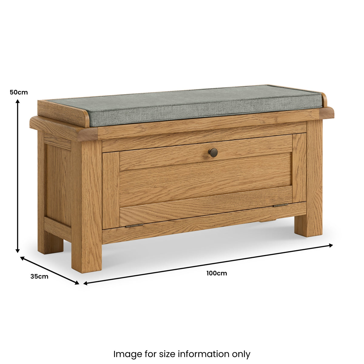 Zelah Oak Storage Bench