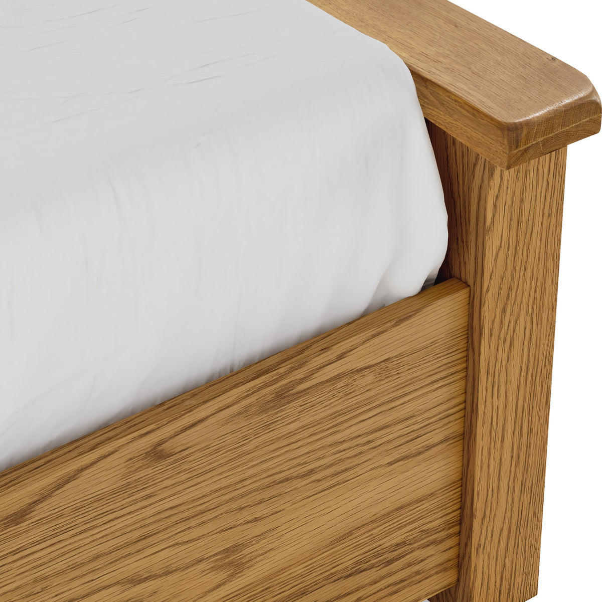 Zelah Oak Ottoman Storage Bed Frame