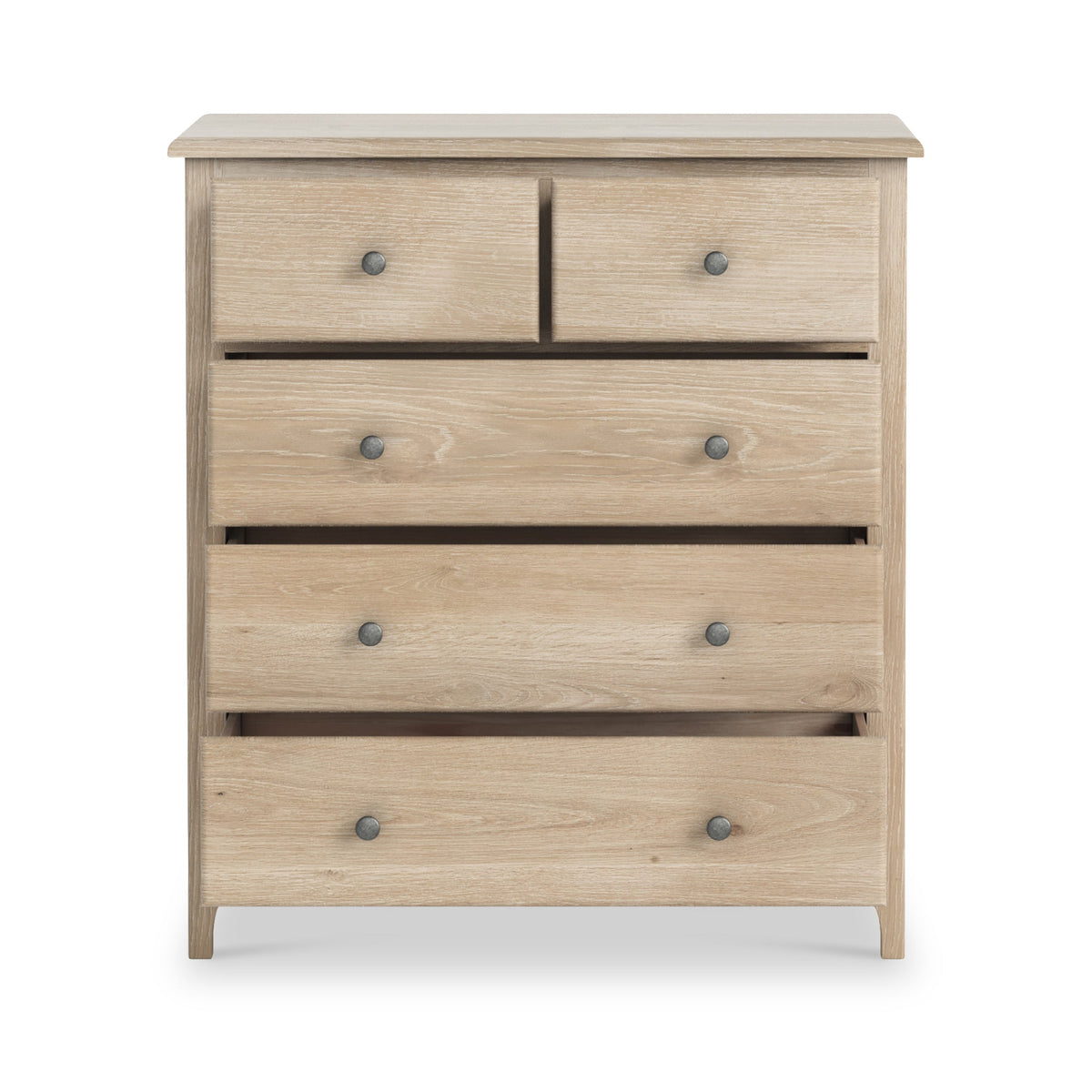 Celine Washed Oak XL 2 Over 3 Drawer Chest