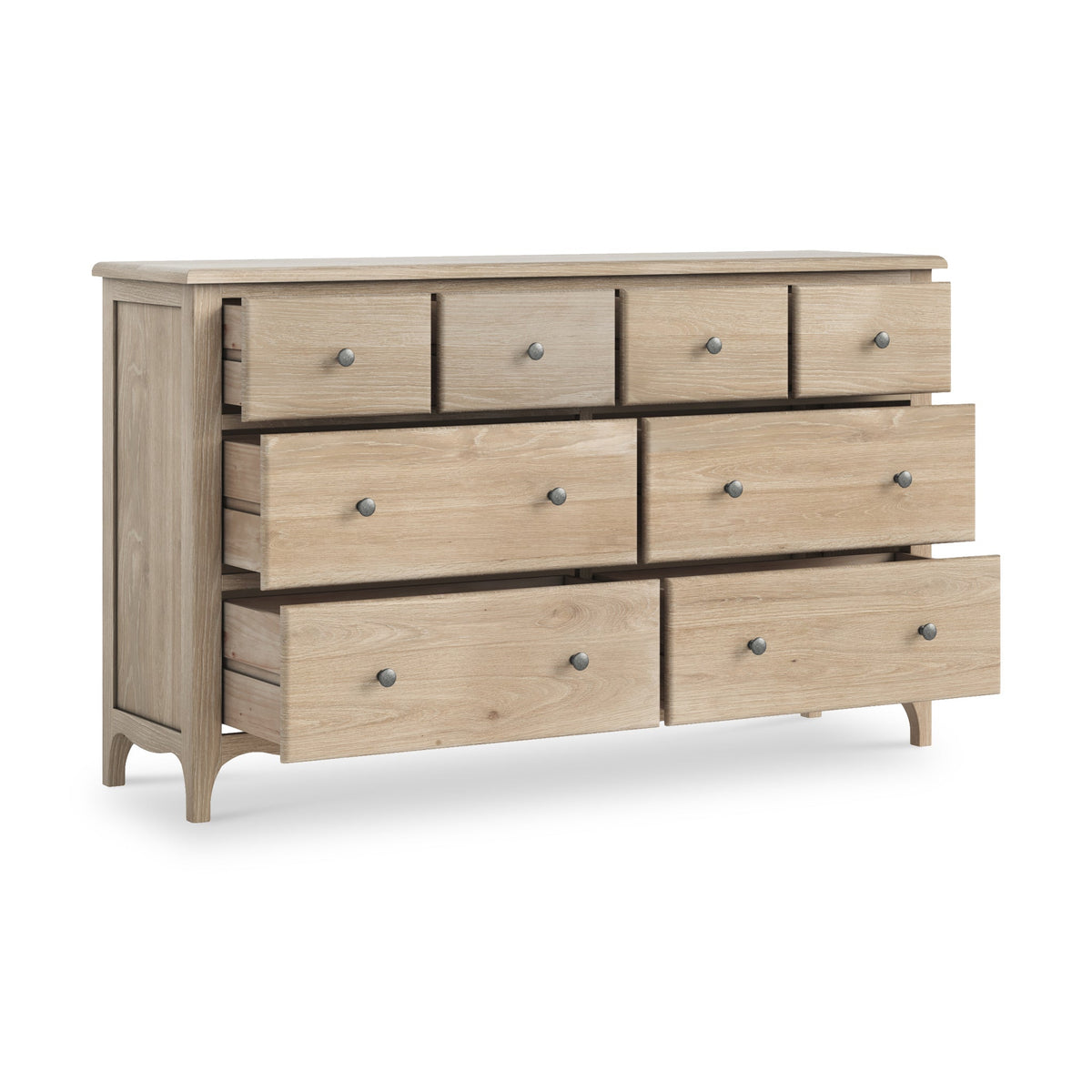 Celine Washed Oak XL 8 Drawer Chest