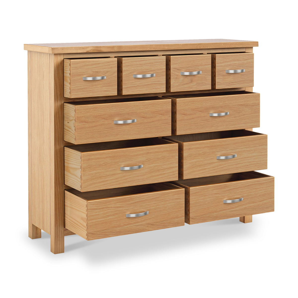 London Oak 4 Over 6 Chest Of Drawers