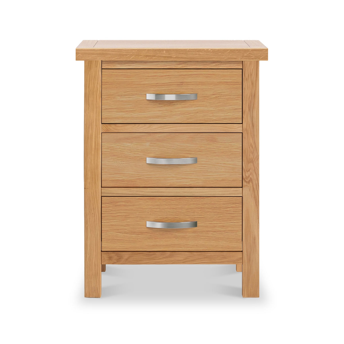 London Oak XL 3 Drawer Bedside Table