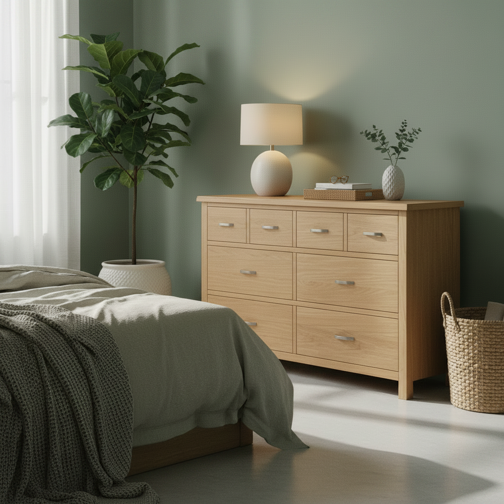 London Oak XL 8 Drawer Chest