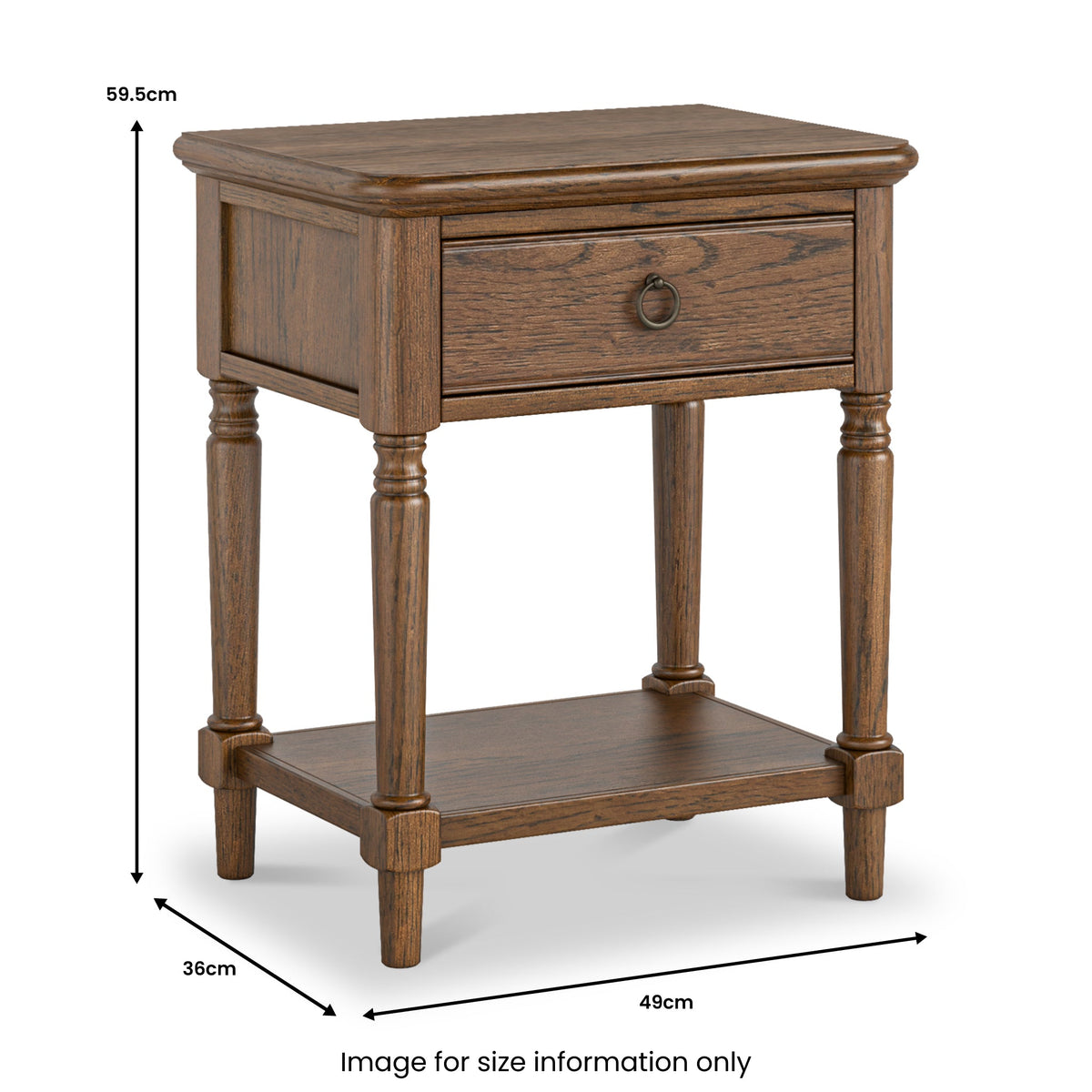 Rutland Dark Oak Lamp Table