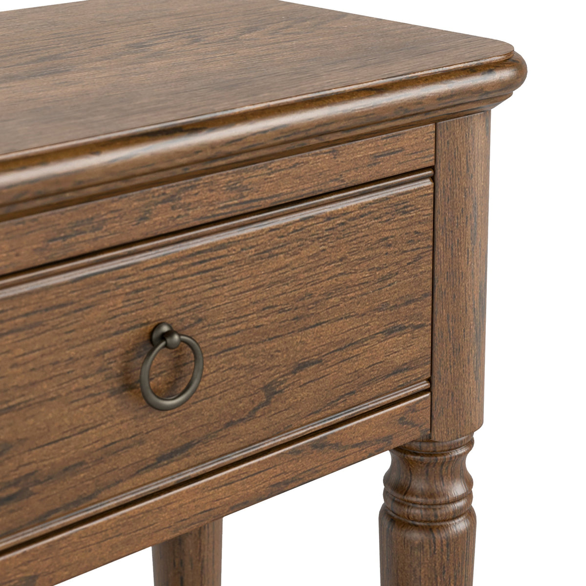 Rutland Dark Oak Console Table With Shelf