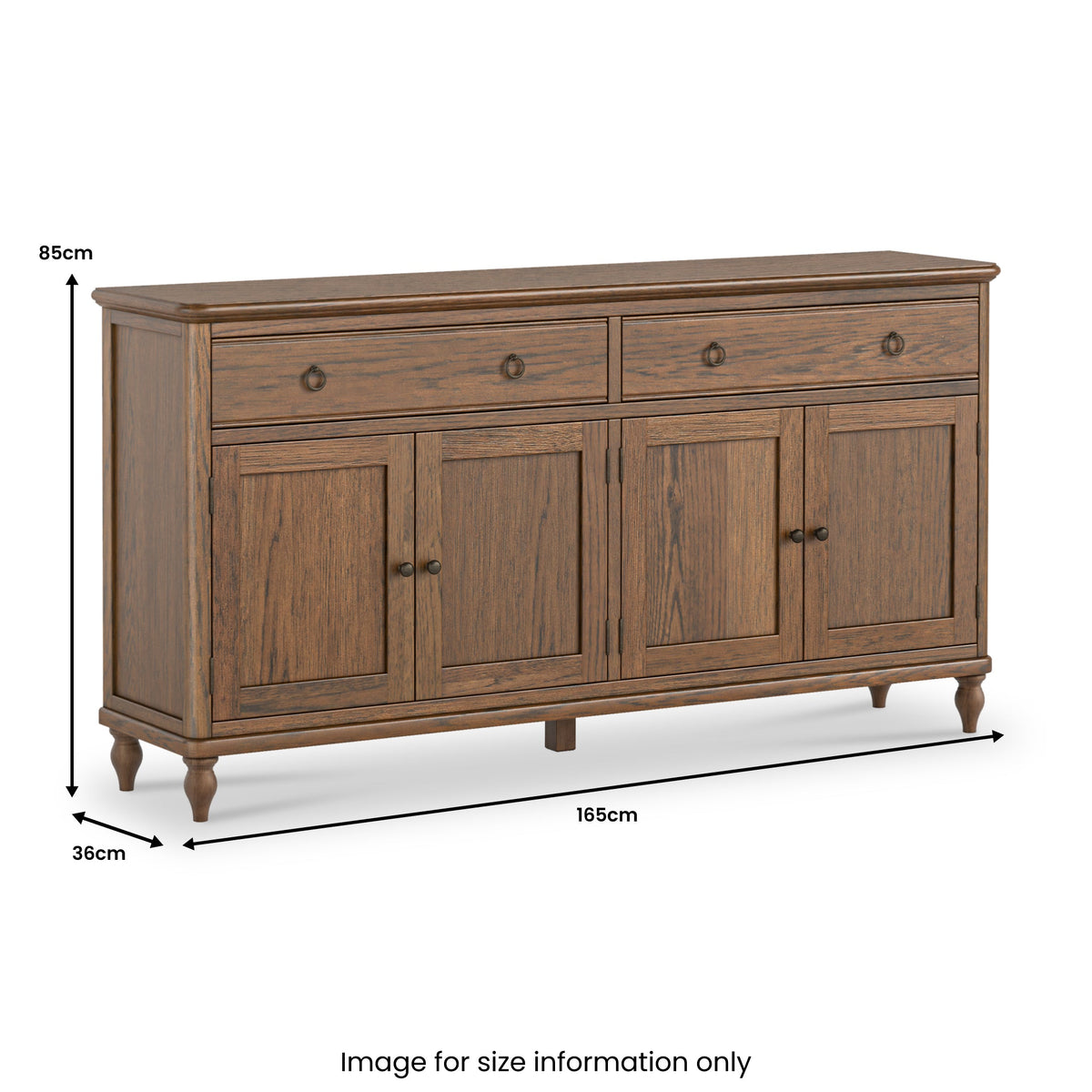 Rutland Dark Oak Extra Large Sideboard