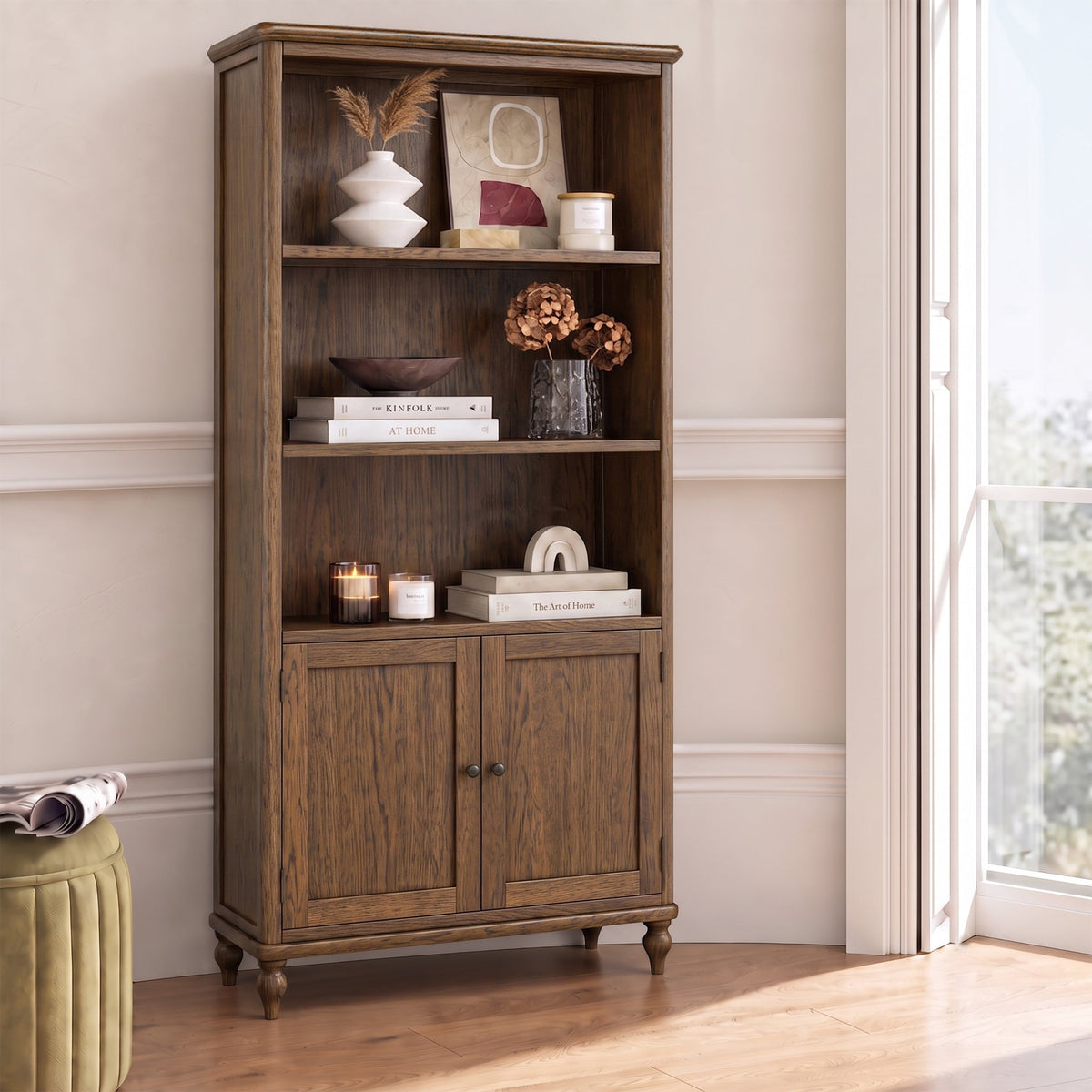 Rutland Dark Oak Large Bookcase