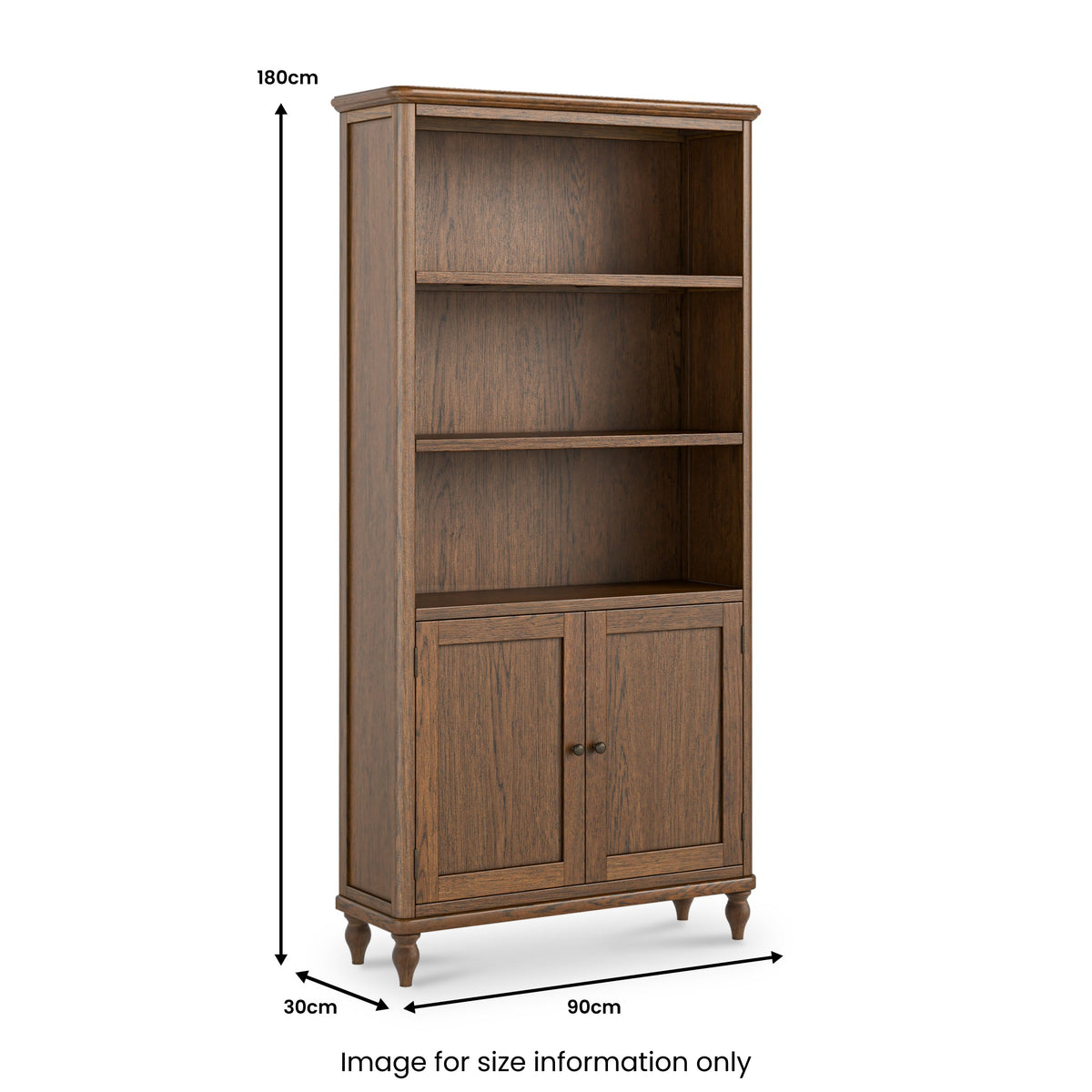 Rutland Dark Oak Large Bookcase