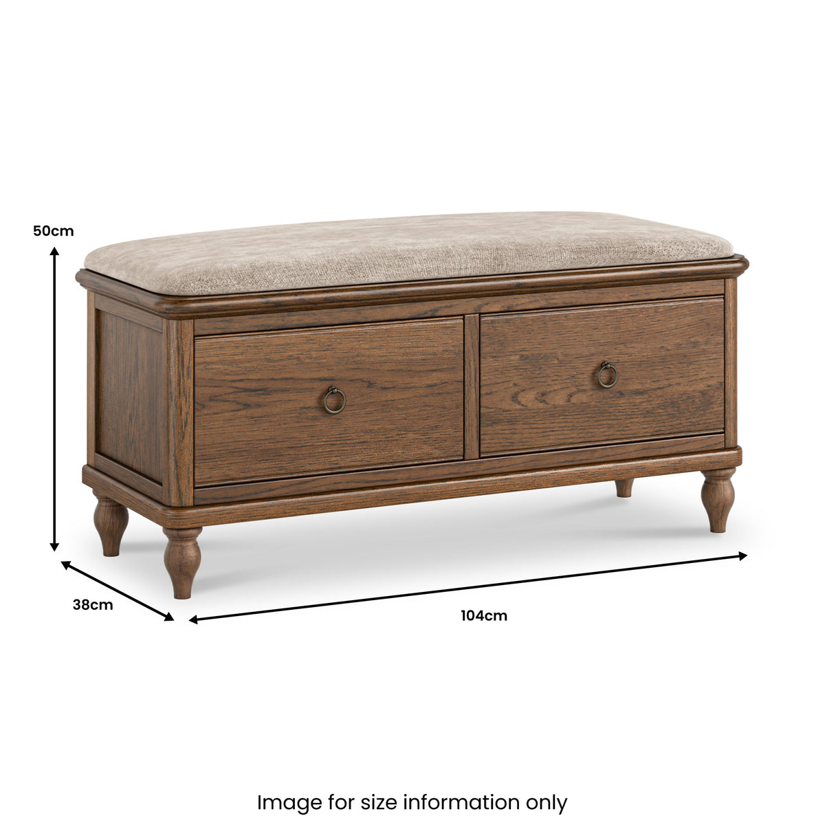 Rutland Dark Oak Storage Bench