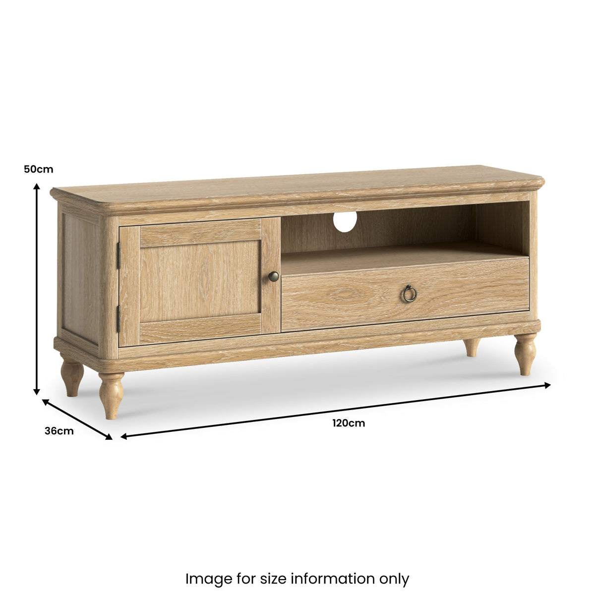 Rutland Oak 120cm TV Unit