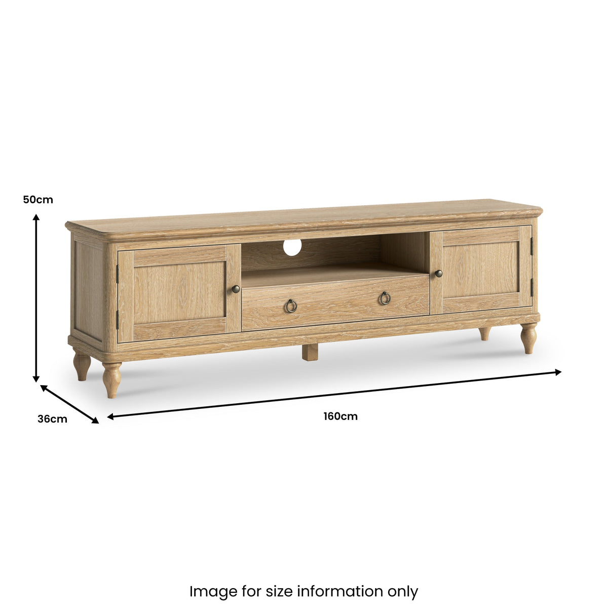 Rutland Oak 160cm Wide TV Unit