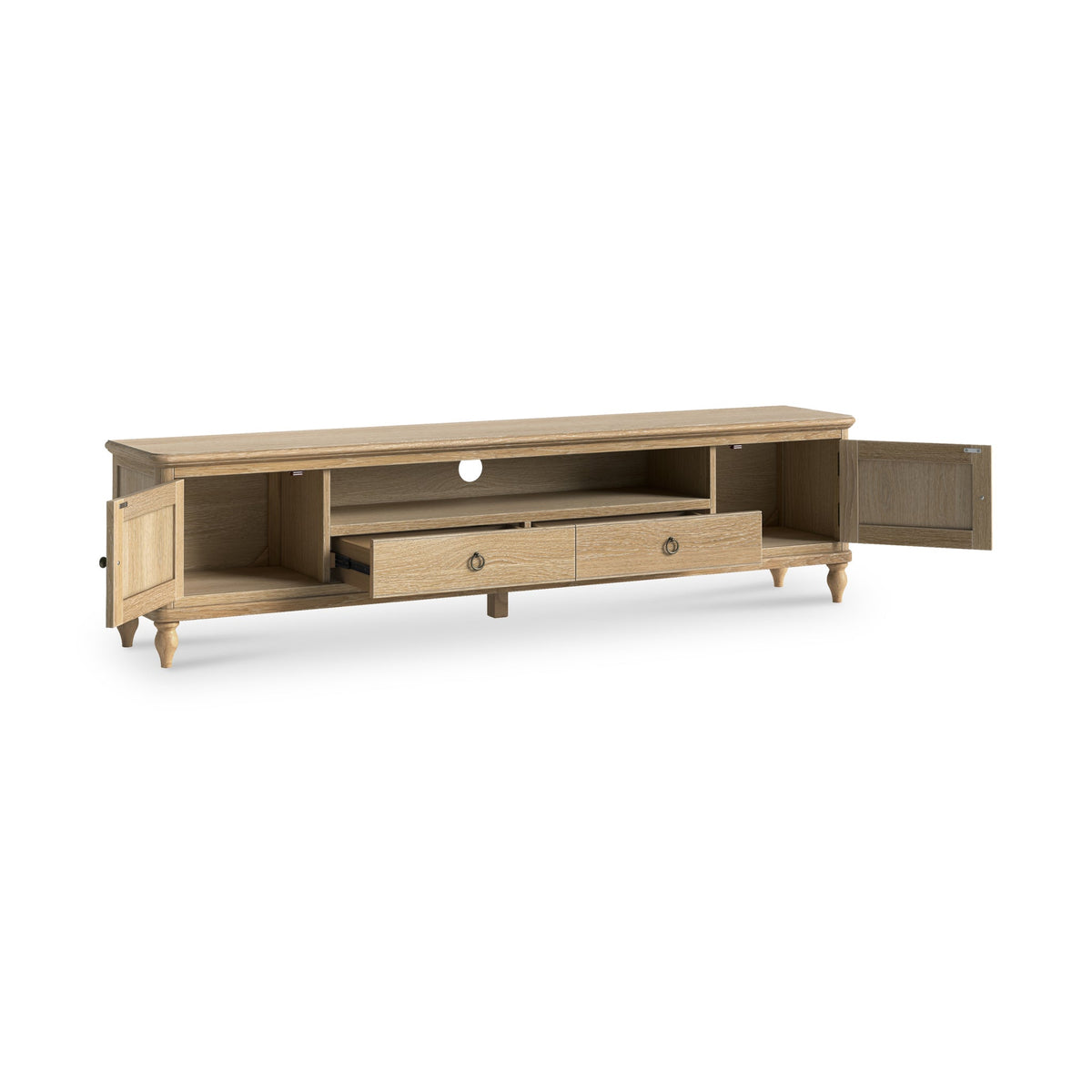 Rutland Oak 200cm Extra Wide TV Unit