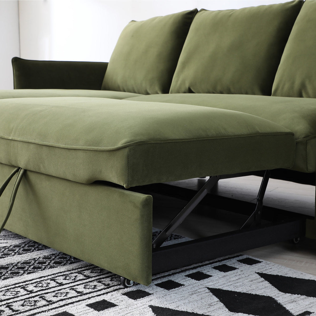 Thalia Velvet Corner Sofa Bed