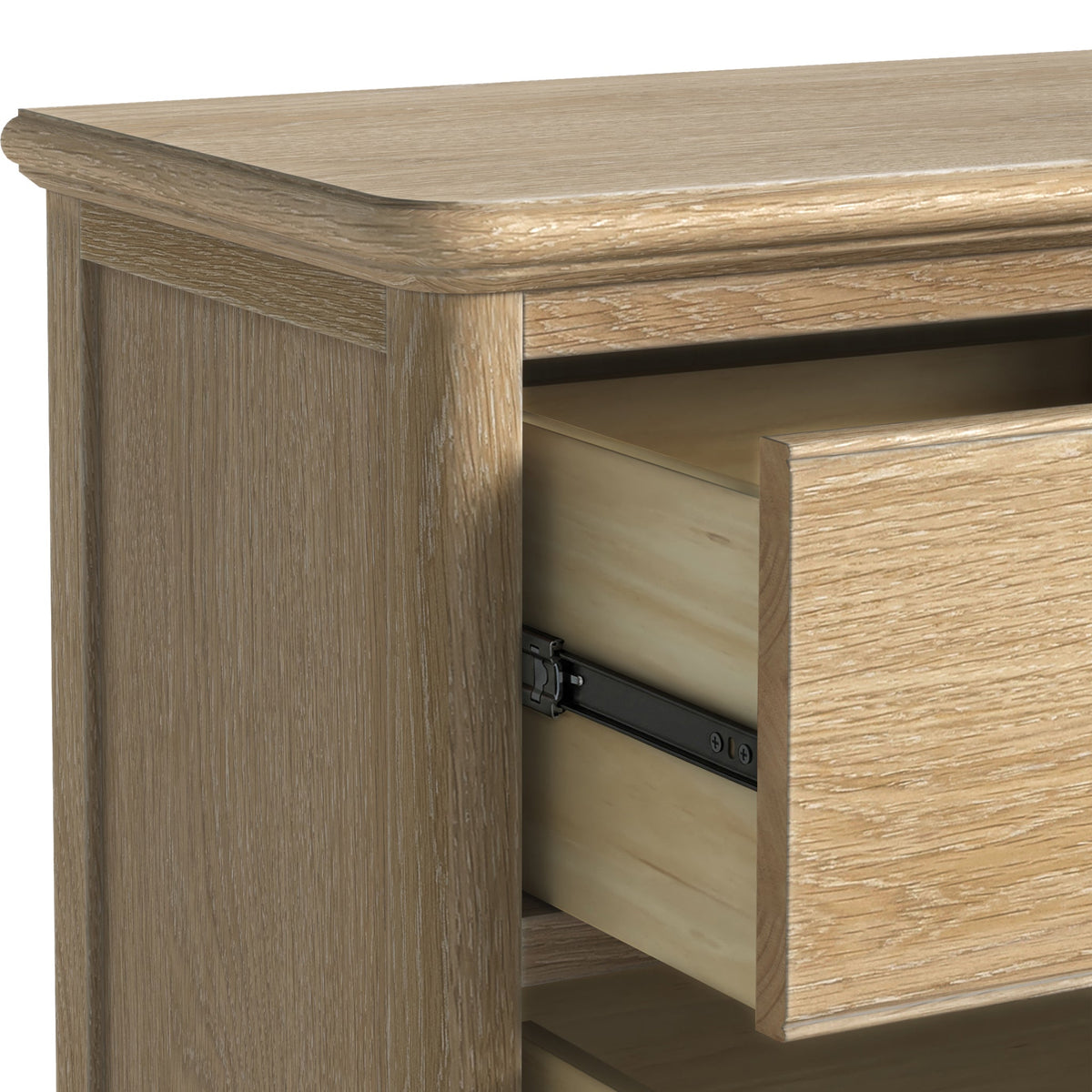 Rutland Oak 5 Drawer Tallboy Chest