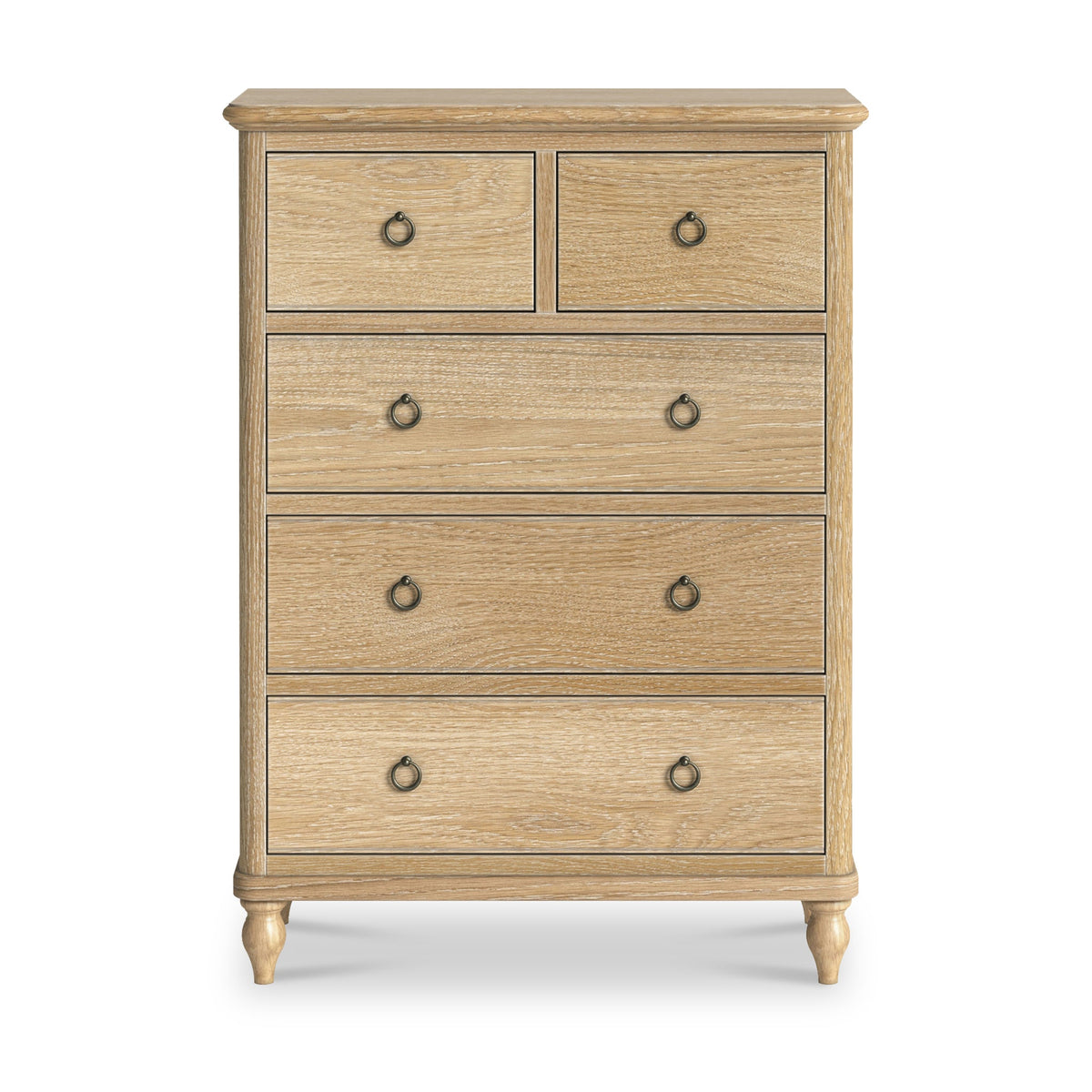 Rutland Oak 2 Over 3 Drawer Chest