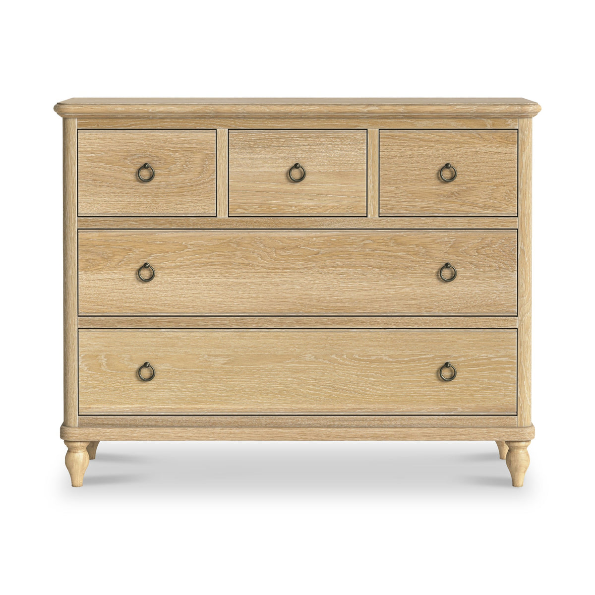 Rutland Oak 3 Over 2 Drawer Chest
