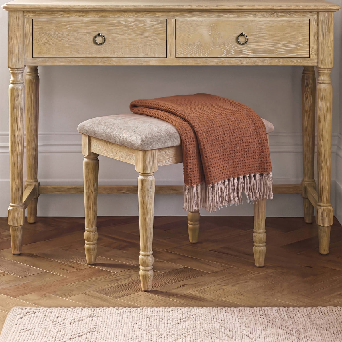 Rutland Oak Dressing Table Stool
