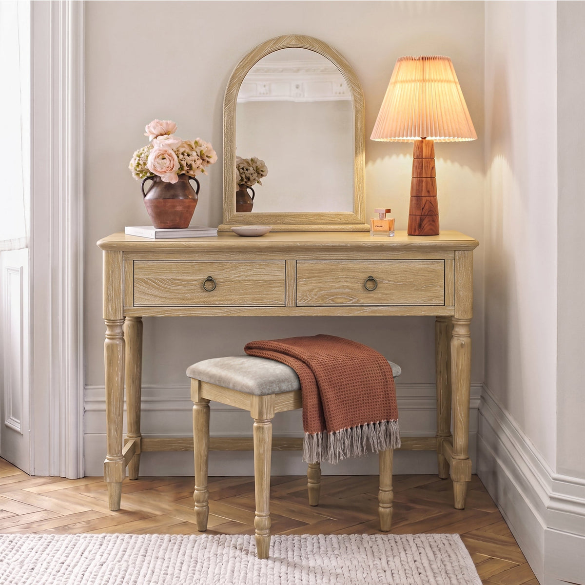 Rutland Oak Dressing Table Stool