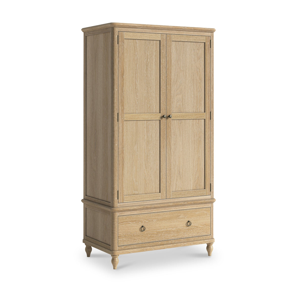 Rutland Oak Double Wardrobe With Drawer