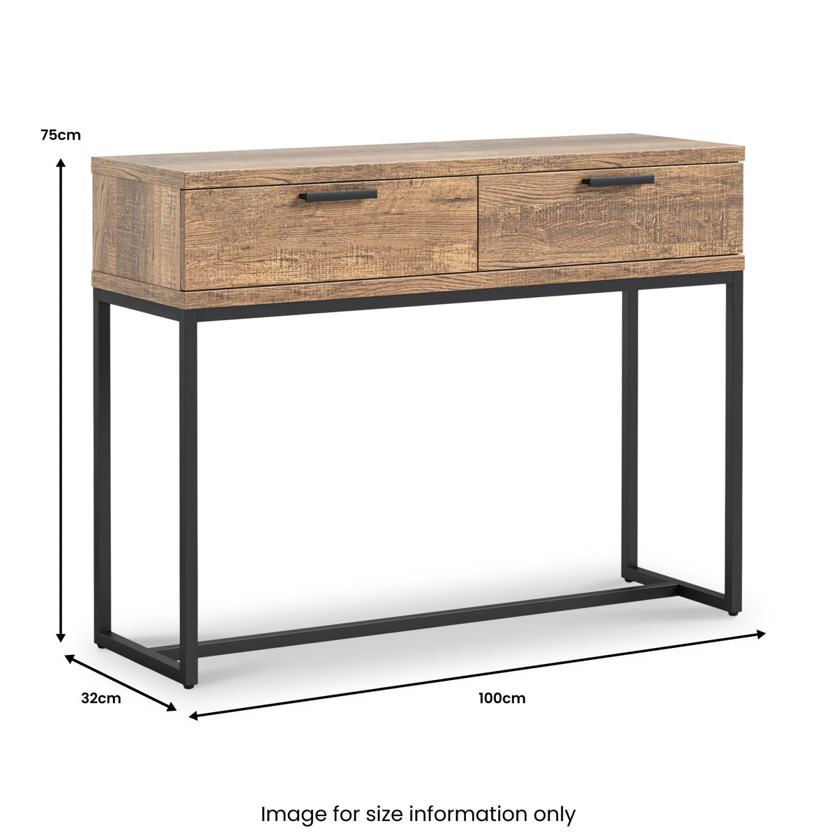 Orston Oak 2 Drawer Console Table