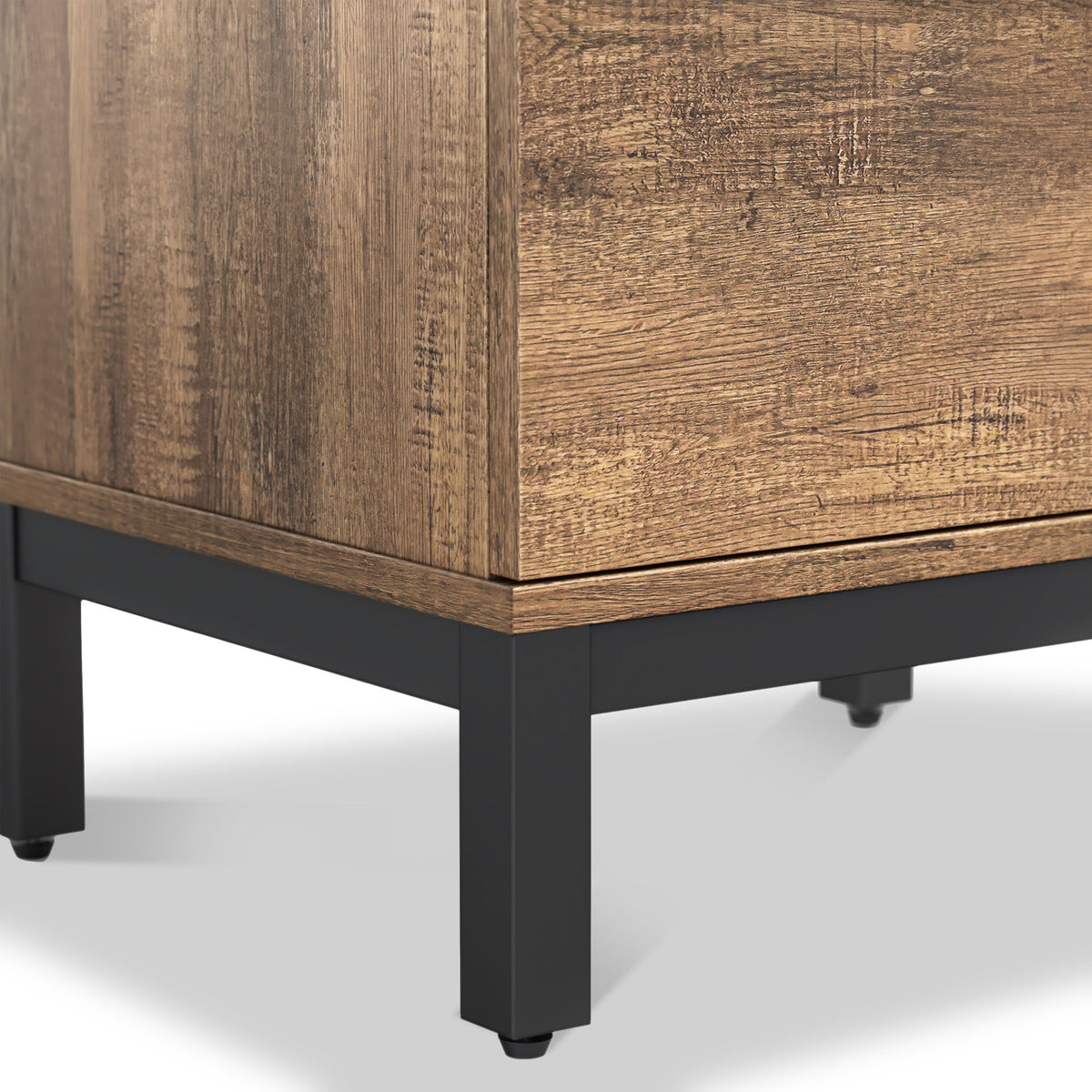 Orston Oak Wide 2 Drawer Bedside Table