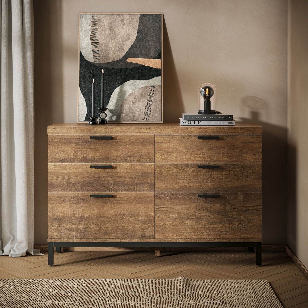 Orston Oak 6 Drawer Chest