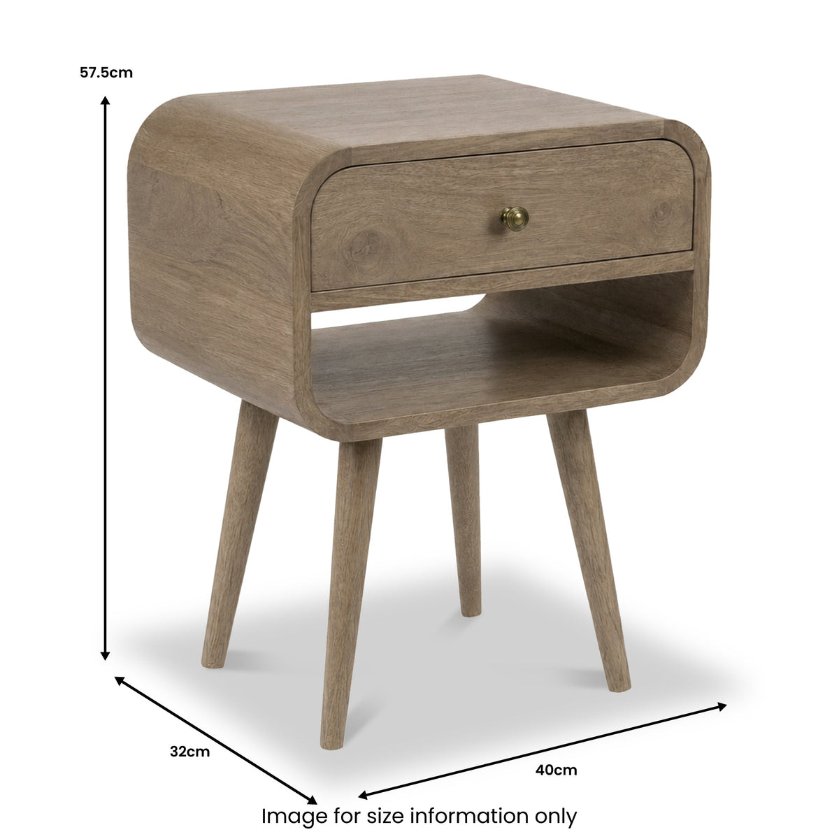 Auden Light Stain Mango Bedside Table