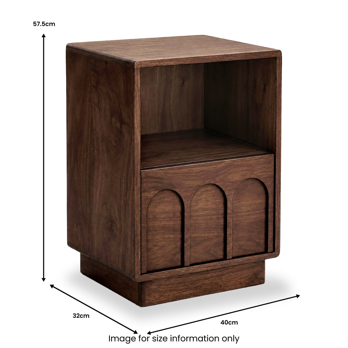 Rowan Dark Stain Mango Bedside Table
