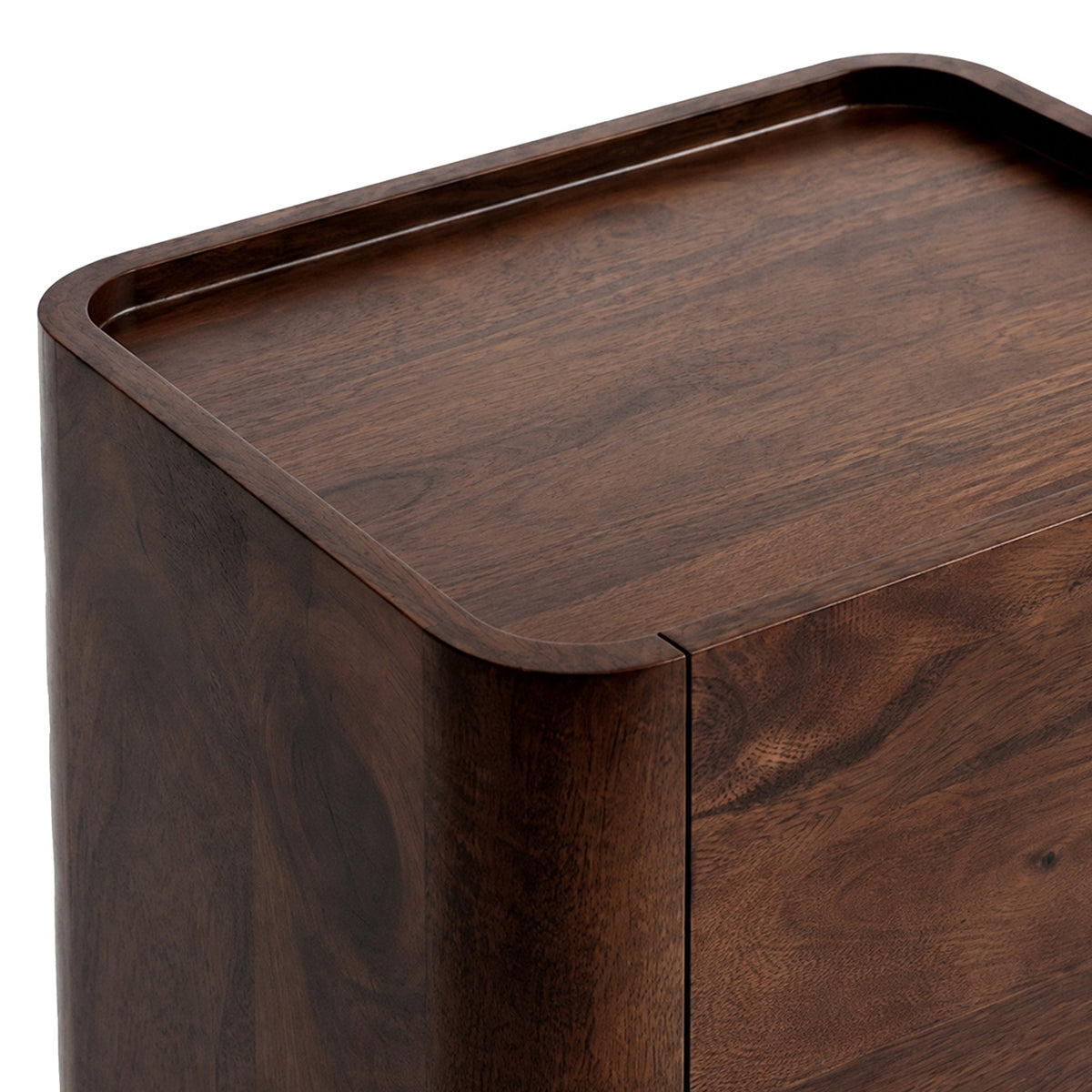 Soren Dark Stain Mango Bedside Table