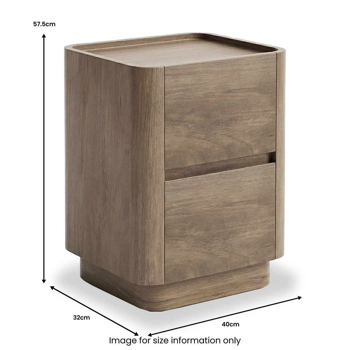 Soren Light Stain Mango Bedside Table