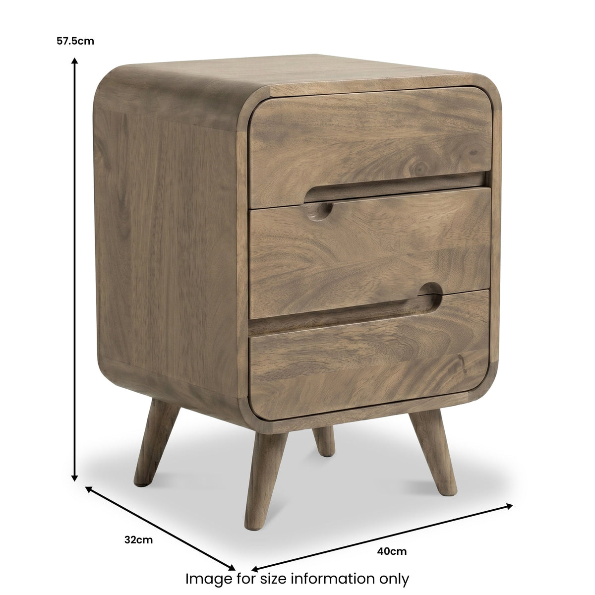 Maeve Light Stain Mango Bedside Table