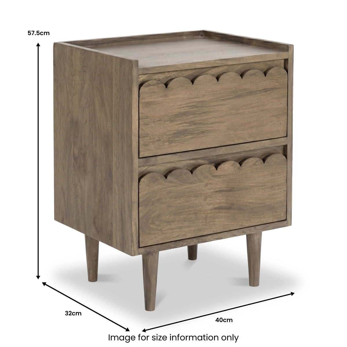 Marlow Light Stain Mango Bedside Table