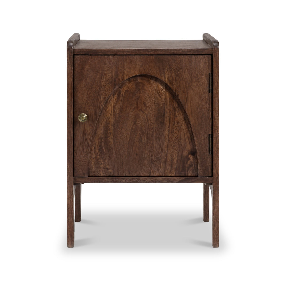 Selby Dark Stain Mango Bedside Table with Door