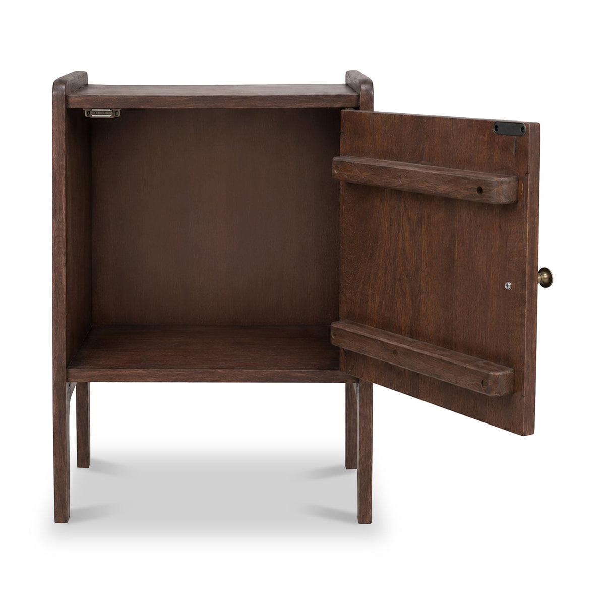 Selby Dark Stain Mango Bedside Table with Door