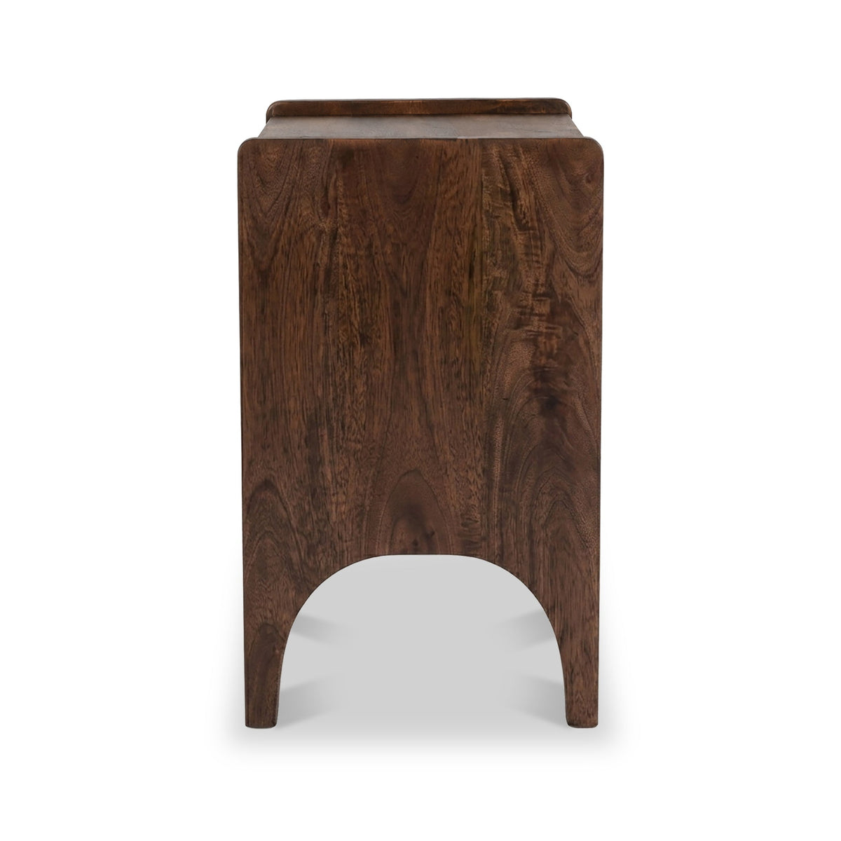 Selby Dark Stain Mango Bedside Table with Door
