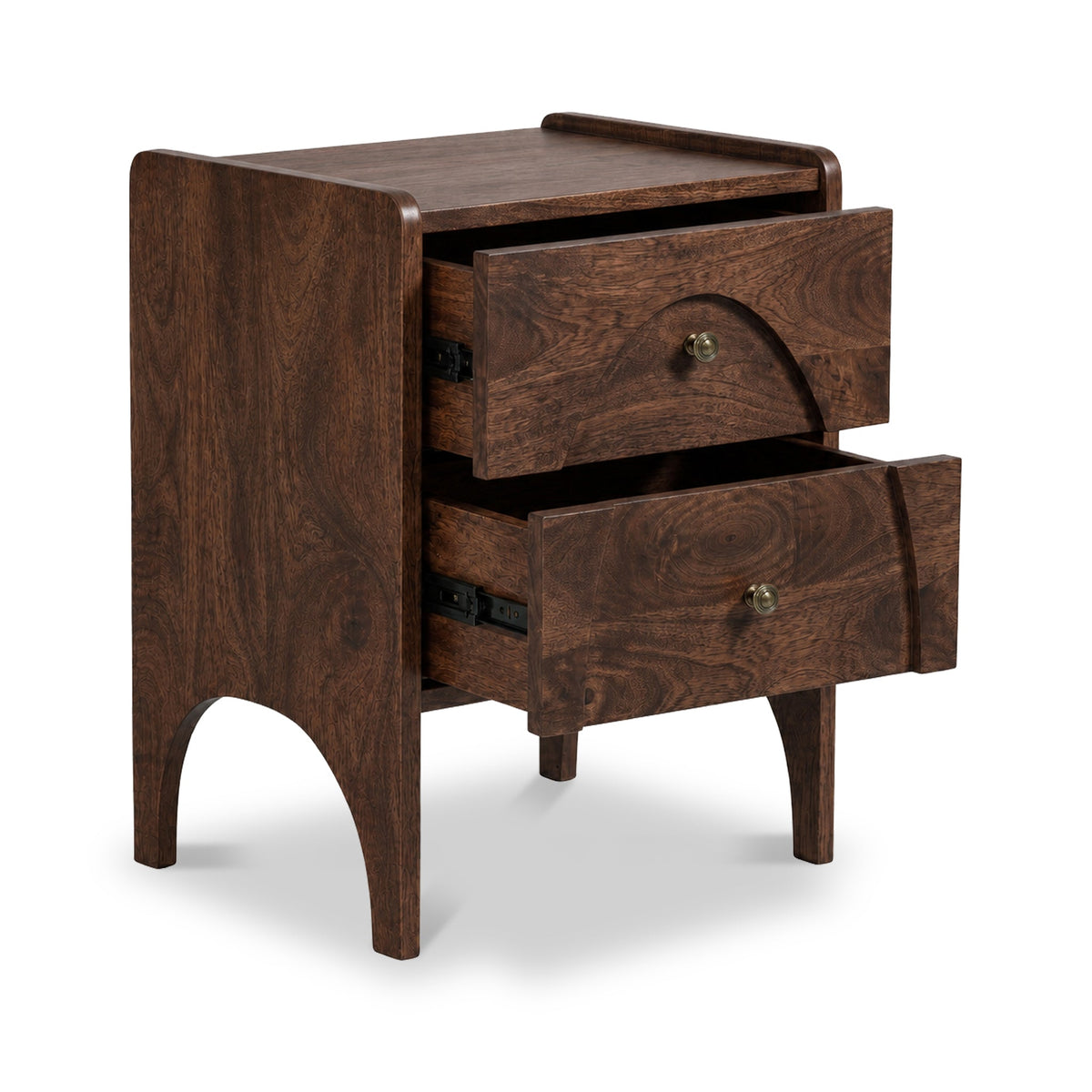 Como Dark Stain Mango Bedside Table