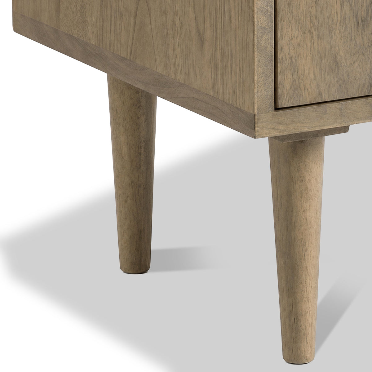 Elsie Light Stain Mango Bedside Table with Cane Door