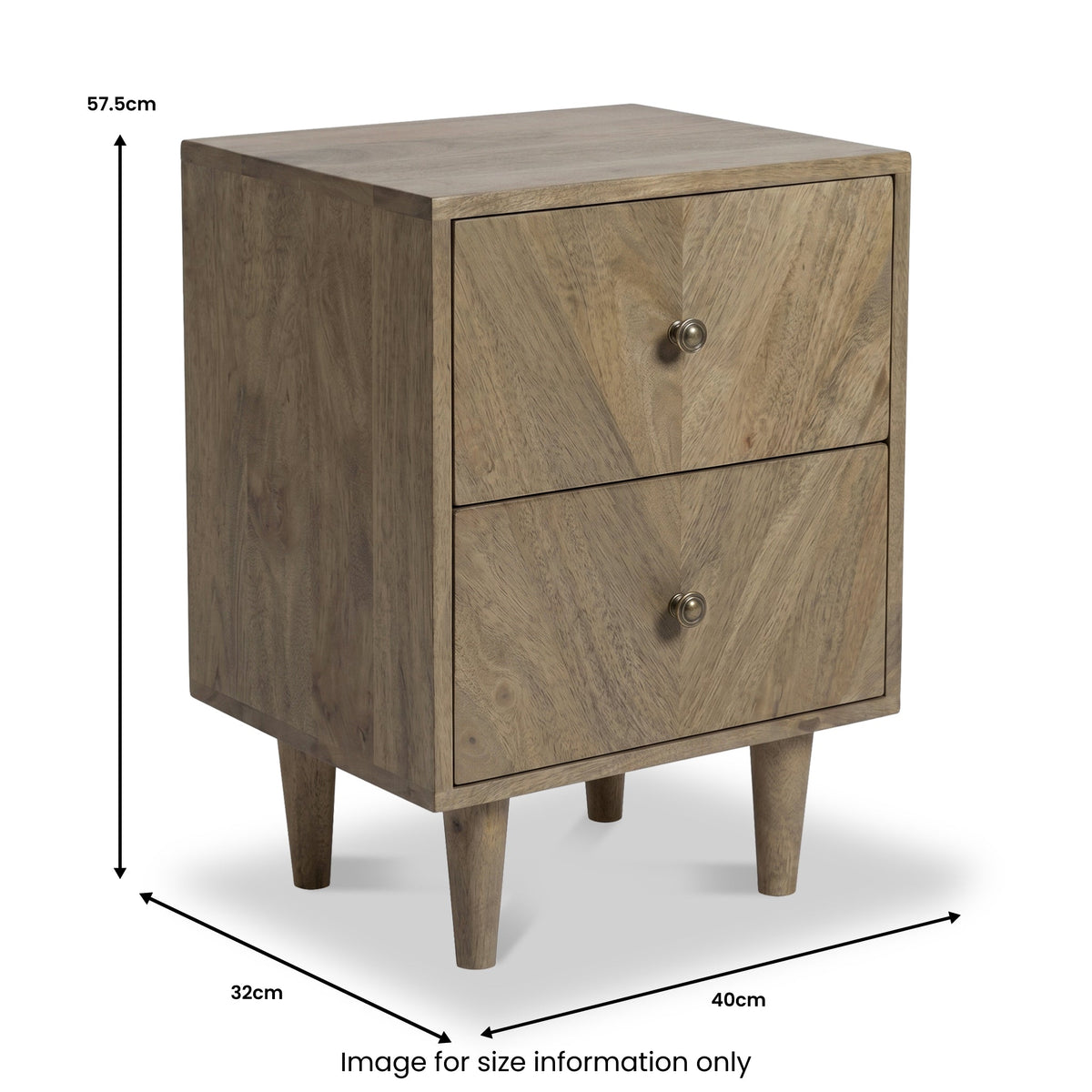 Orla Light Stain Mango Bedside Table
