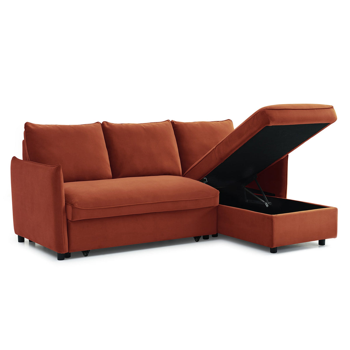 Thalia Velvet Corner Sofa Bed