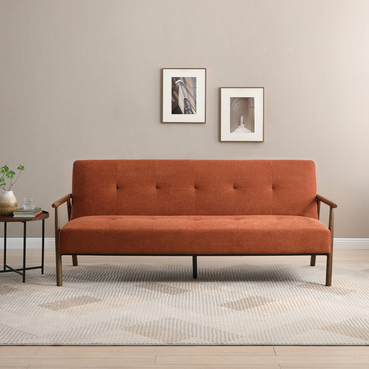 Frazier 3 Seater Button Back Sofa Bed