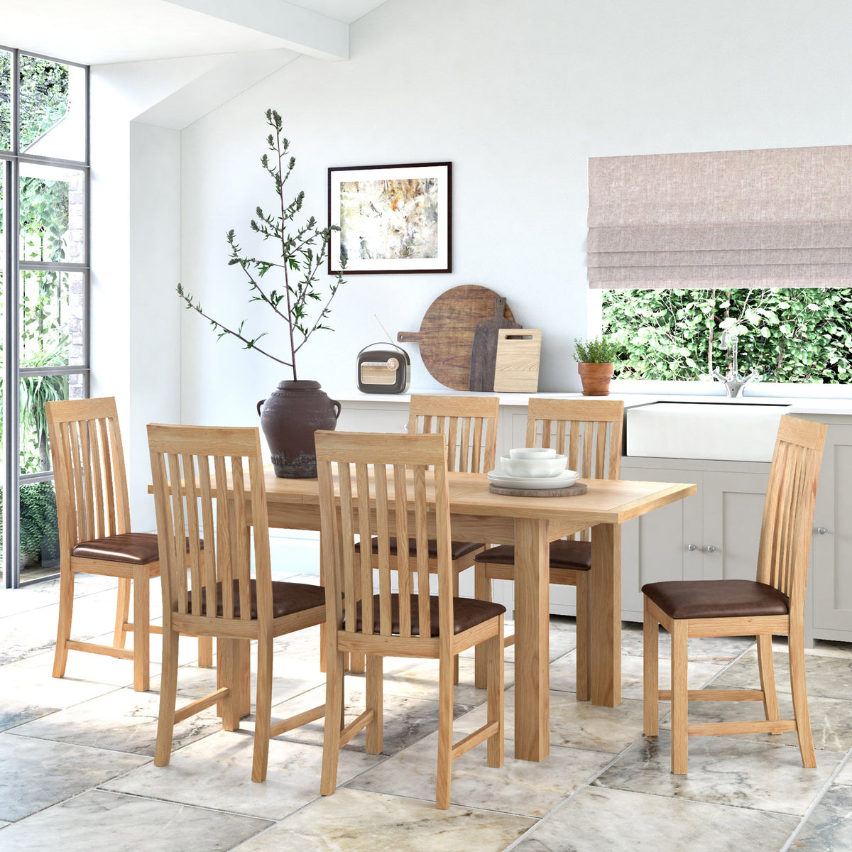 Newlyn Oak Compact Extending Table