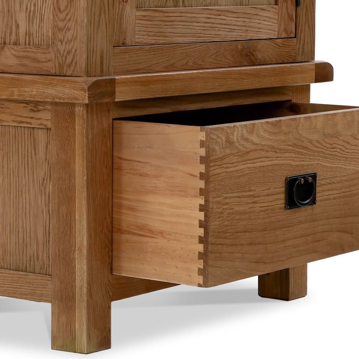 Zelah Oak Single Wardrobe with Drawer