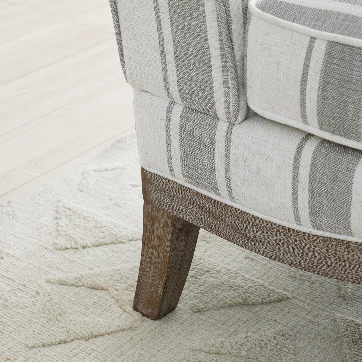 Sandringham Striped Linen Accent Chair